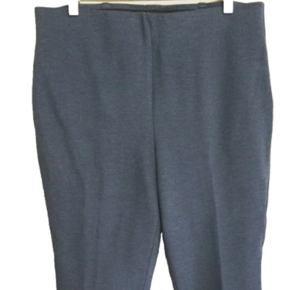 Talbots Montauk Petites Size 12P Knit Pants Pull-on Flare Leg Ankle length Blue